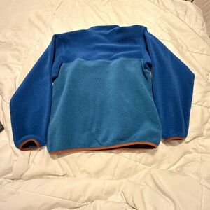 Patagonia Kids Blue and Orange Fleece Sweater